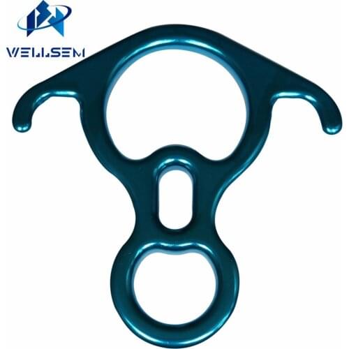45kn Figure 8 Aluminum Alloy Rescue Descender with Large Bent-ear for Outdoor Camping Rock Climbing Sport