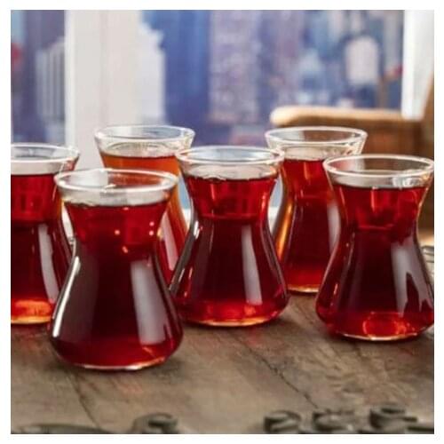 Turkish teacup set black tea Modern 6 pcs 125ml best cup coffee home Cafe anadolu Vibes
