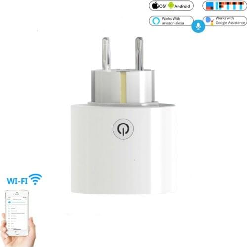 Wi-Fi Smart Power Socket Plug EU Standard Work With Amazon Alexa and Google Home No Hub Required