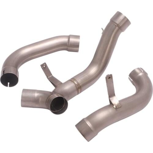 Slip On Motorcycle Exhaust Mid Connect Pipe Delete Cat Titanium Alloy For Ducati MULTISTRADA 1200 S SPORT TOURING 2010-2014