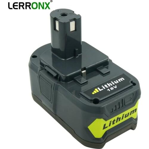 LERRONX High Quality 18V 4.0Ah Li-ion replacement battery for Ryobi ONE P100 P102 P103 P105 P107 P108 Rechargeable litio bateria
