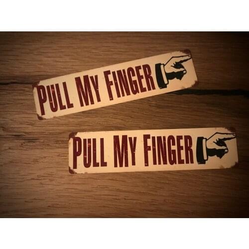 Fun Sticker Pups Fart Pull On Finger Rat Look Rust Rat Hot Rod V8 # 079 bumper sticker funny car stickers