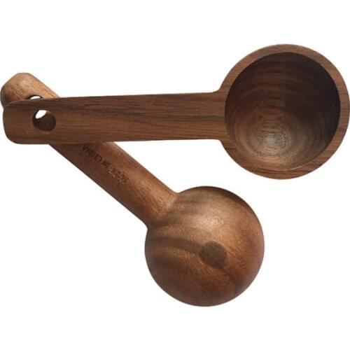 1pcs Long Handle Wooden Measuring Spoon Wooden Coffee Spoon Kitchen Soup Spoons Home Kitchen Measuring Tools