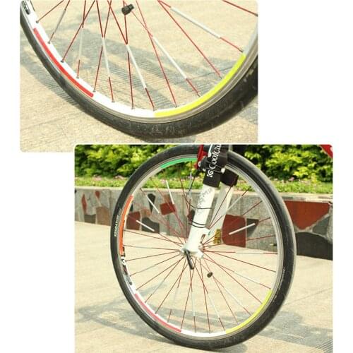 12PCS 80mm Bicycle Light Reflective spoke Mountain Bike Riding Wheel Rim Spoke Mount Clip Tube Warning Strip Outdoor Supplies