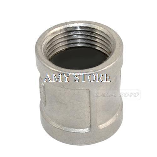 2pcs 1" Female x 1" Female Couple Stainless Steel 304 Threaded Pipe Fitting BSP