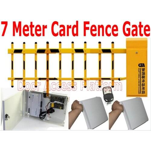 7 Meter Card Read distance Metal Fence Gate Arm Park System Parking Barrier gate kit for Vehicle Automatic Access controller kit