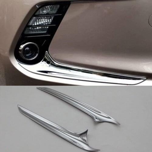 Car Accessories Exterior Decoration ABS Chrome Front Fog Light Lamp Trim For Hyundai Elantra 2018 Car-styling