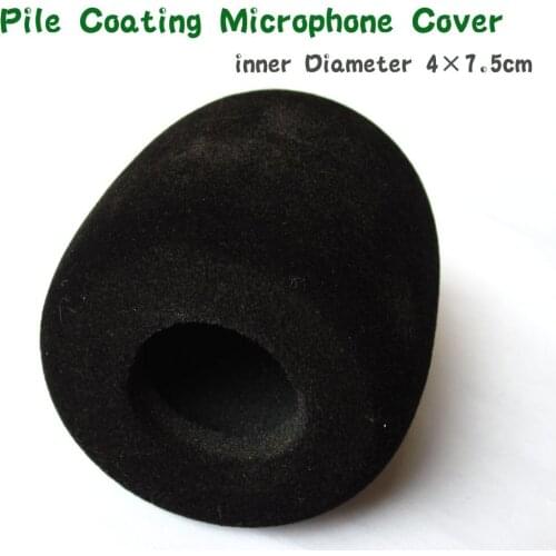 FREE SHIPPING 100pcs/LOT Pile Coating bilack Interview microphone Windscreen Foam Cover,Inside Diameter: 4cm (about .1.57")