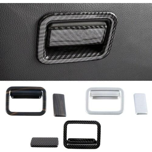 For Toyota Rav 4 Rav4 2019-2021 Glove Storage Box Adjust Switch Button Cover Trim Carbon Fiber Color ABS Interior Moulding