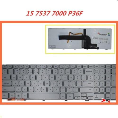 Laptop US/RU English Russia Russian Keyboard For Dell 15 7537 7000 P36F Notebook Replacement layout Keyboard