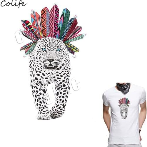 Creative Iron-on Transfers For Clothing Leopard Fashion Decoration Clothing Decor For Kids DIY Animals Patch For Clothes