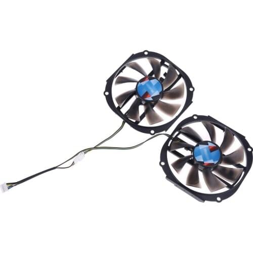 1 Pair 95mm 4gb 2048SP GPU Cooler Cooling Fan Replace for Yeston RX480 570 580 Graphics Card Fan