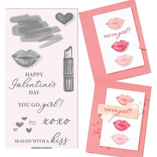 Lipstick Metal Cutting Dies And Stamps Stencils for DIY Scrapbook Album Photo Embossing Mold Handmade New Cutting Dies for 2021