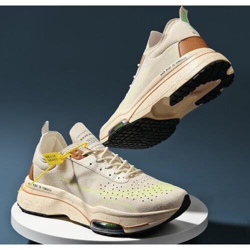 Trend Reflective Running Shoes Men Breathable Mesh Sneakers Air Cushion Trainers Man Athletic Sports Jogging Shoes High Quality