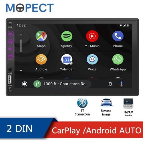 Carplay Car Radio 2 Din Android Auto Stereo Bluetooth 7Inch HD Touch Screen MP5 Player USB ISO Audio System Headunit