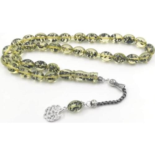 Tasbih Green Sesame Resin 33prayer beads Muslim bracelet arabic gift islamic accessories jewelry turkey fashion misbaha