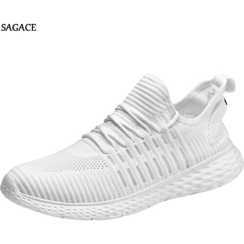 SAGACE Mens Fashion Lace-Up Sports Shoes Non-Slip Lightweight Running Shoes Jogging Walking Sports Shoes Outdoor Sneakers