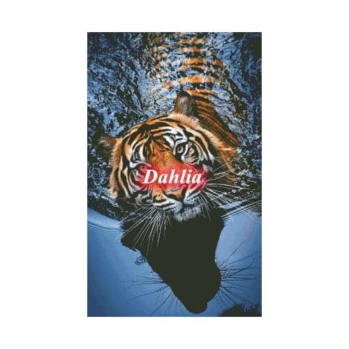 Tiger in Water Reflection Animal Cross Stitch Kits Top Quality Sewing Embroidery Needlework DIY 14CT Unprinted Decor Handmade