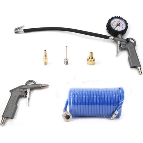 Pneumatic tool set Air Compressor tool kit Garage 6pcs 5m air hose