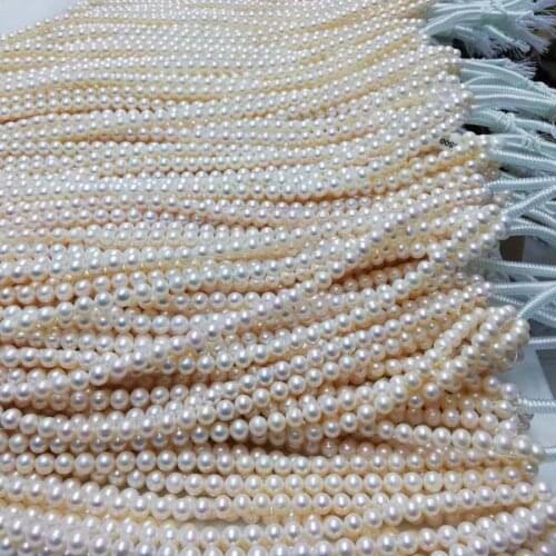 AA wholelesale 10 strings 9-10mm near round freshwater pearl lots