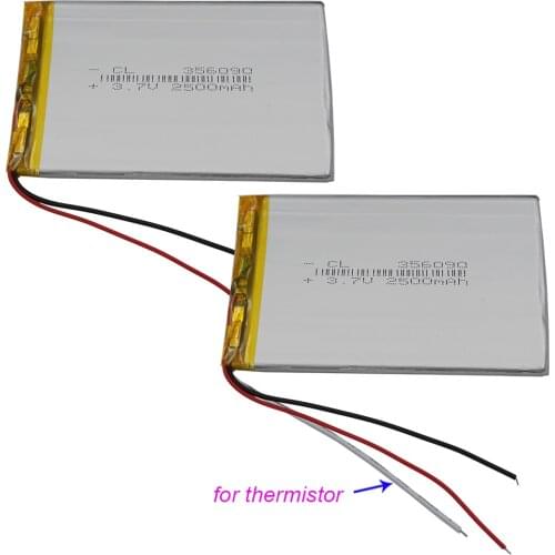 XINJ 3.7V 2500mAh Lithium Polymer Lipo Battery Li ion 356090 For PAD Phone Set Nav E-Book MID Portable DVD Tablet PC