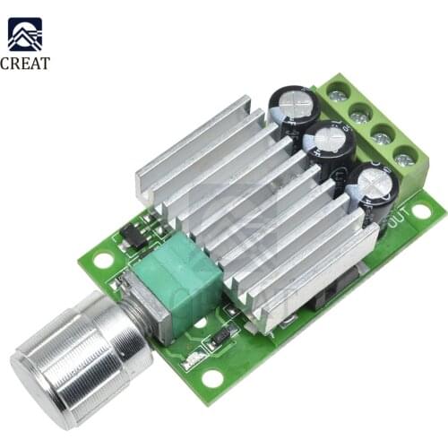 DC Motor PWM Speed Controller Board Speed Control Module with Heat Sink Adjustable DC 12 -30V 6V 12V 24V 30V 10A