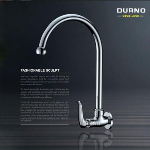 Full Copper Wall Mounted cold vegetable washing basin faucet ceramic valve core universal swing kitchen faucet promotion