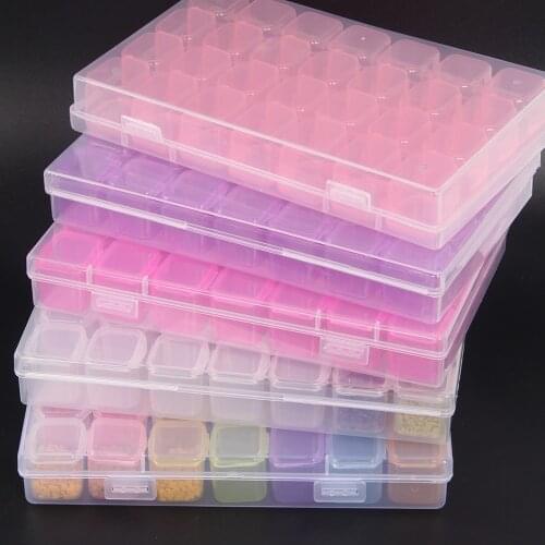 5D DIY Diamond Painting Drill Box Jewelry Box Rhinestone Embroidery Crystal Bead Organizer Storage Case Container
