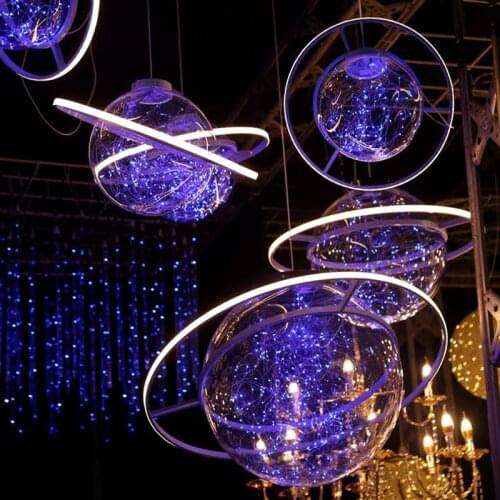 Wedding Decoration Fantasy Starry Props Space Ball Hanging Ornament Wedding Arrangement Party Bar Decorations Chandelier Balls