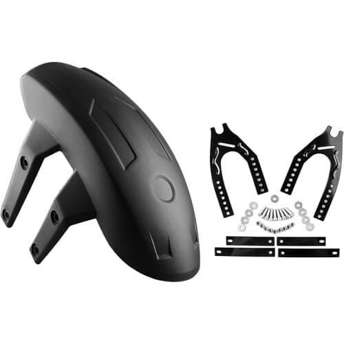 Universal Black Motorcycle Rear Wheel for Fender Splash Guard Rear Wheel Cover Splash Guard Mudguard with Bracket