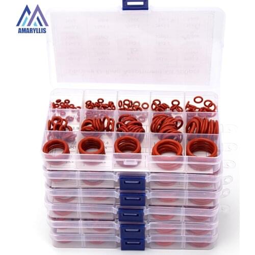 PCP Paintball VMQ Sealing Silicone O-rings CS 1mm 1.5mm 1.9mm 2.4mm 3.1mm OD 6mm-35mm Red Gasket Replacements 150-225pcs S10
