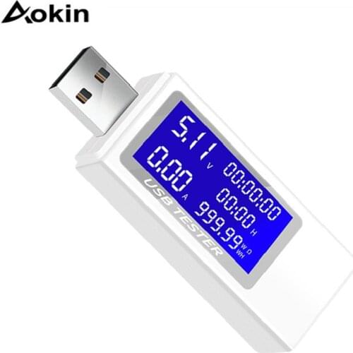 Type-C USB Tester Current Voltage Meter Timing Voltmeter Ammeter DC 4-30V Digital Monitor Cut-off Power Indicator Bank Charger