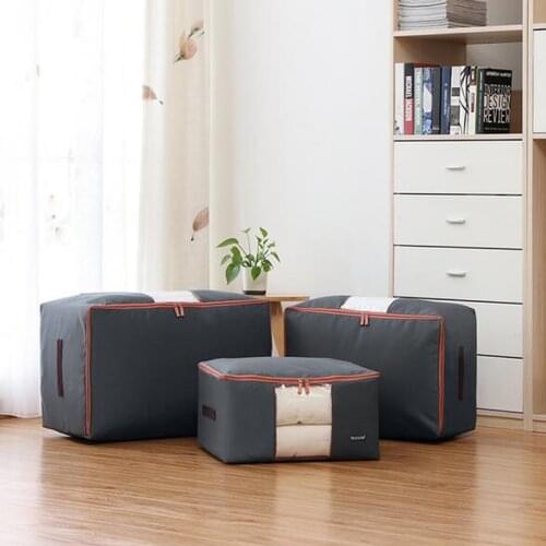 Large capacity padded quilt storage bag, moisture-proof storage bag, finishing bag, clothing storage box