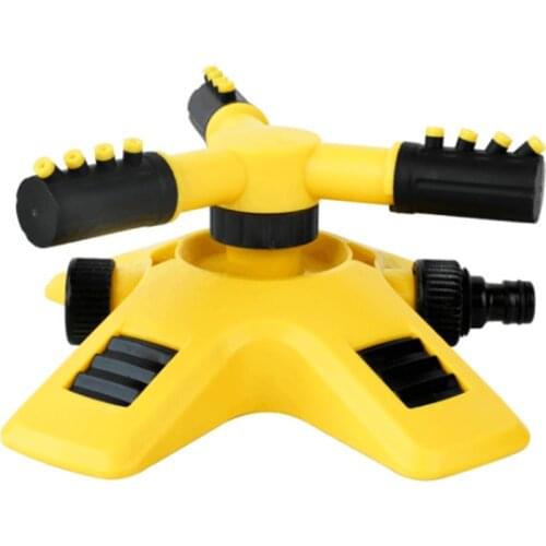 Garden Sprinkler Automatic Watering Grass Lawn 360 Degree 3 Nozzle Arm Rotating Irrigation System for Farm Yard