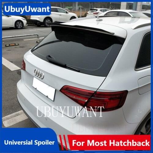 UBUYUWANT Rear Roof Spoiler Rear Tail Wing ABS Plastic Universal Hatchback Spoiler for Audi A3 Q3 Q5 MK5 GTI Golf 4 MK4 F20 E87
