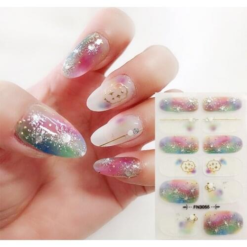 1 Sheet Nail Art Sticker Japanese Style Nail Art Wraps Decals Plain Stickers Nails Sticker Designer Set Nail Accesoires