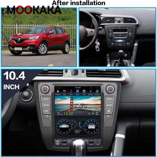 10.4 INCH PX6 Android 9 Tesla Style Vertical Screen GPS Navigation Car Multimedia Radio Player For Renault Kadjar 2016 2017 2018