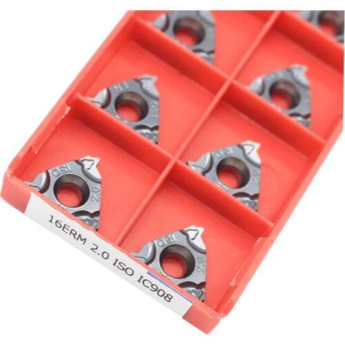 10pcs 16ER M AG60 2.0 ISO Carbide Insert Thread Blade 16IRM 16ERM 1.0 2.0 3.0 cnc Lathe threading Cutter Tool