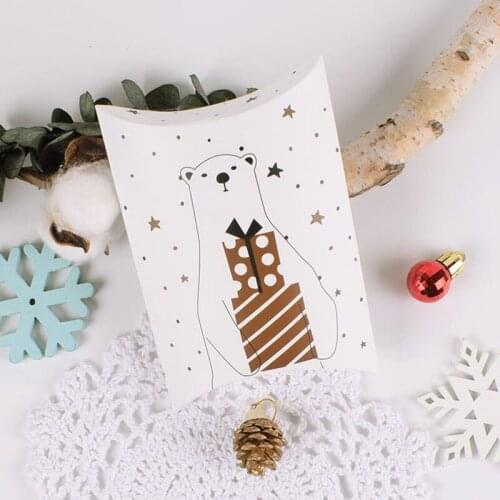 10pcs Merry Christmas Candy Gift Boxes Deer&Xmas Tree Packaging Boxes Paper Box For Gifts Christmas Party Favors Kids Gift Decor