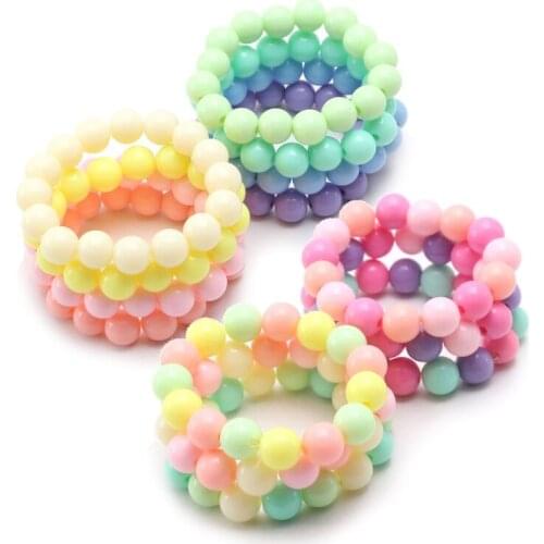 Princess Bracelets 10Pcs for Kids Girls Pearl Bead Bracelets Teen Jewelry Set Party Favor Costume Princess Pretend Play