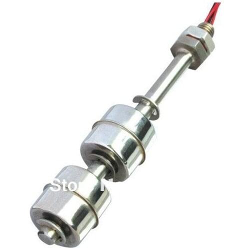 100V 120mm M10 Stainless Steel Water Level Sensor Liquid Float Switch Tank Pool Steel Double ball
