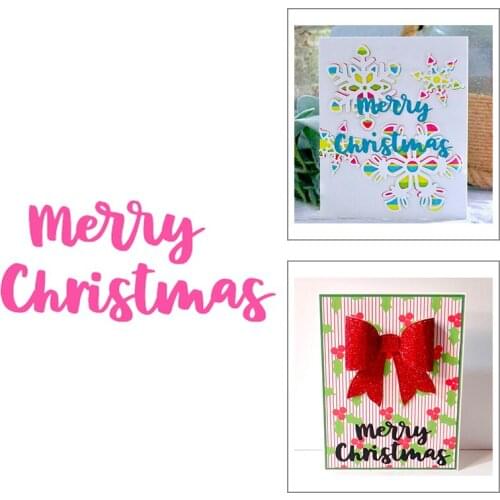 2020 New Merry Christmas English Words Metal Cutting Dies For DIY Decoration Greeting Card Paper Cut Album Scrapbooking No Stamp