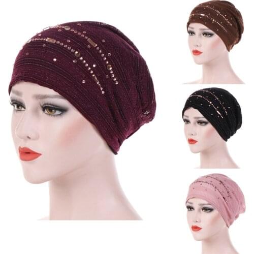 2021 Hijabs Women High Quality Hat Mesh Long Tube Turban Caps Muslim Indian Wrap Head Hedging Cap Шапка Женская Весенняя