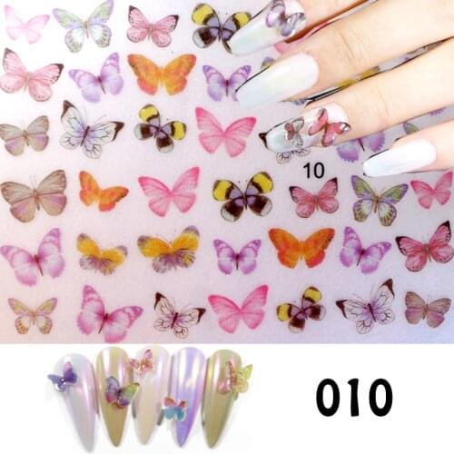 3D Three-dimensional Butterfly Mini Resin Small Butterfly Nail Sticker Attached to Nail Decoration Nail Art Accessories NDO-435