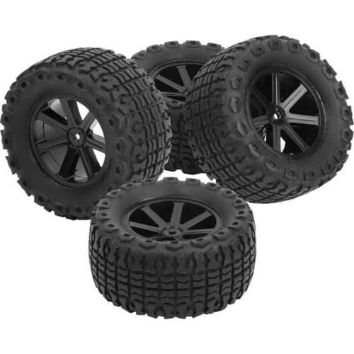 4pcs 1/10 RC Car Tire Rubber Off-Road Vehicle Tyre Sqaure Tooth Wheel Tires for HIMOTO DREKKER