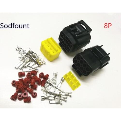 5 set 8 Pin Way Waterproof Wire Connector Plug Car Auto Sealed Electrical Set Car Truck connectors