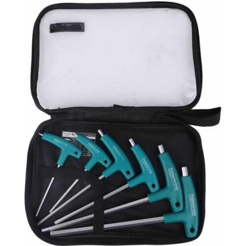 6Pcs H3 H4 H5 H6 H8 H10 T Handle Hex Key Wrench Set Carbon Steel Repair Hand Tool Hardware