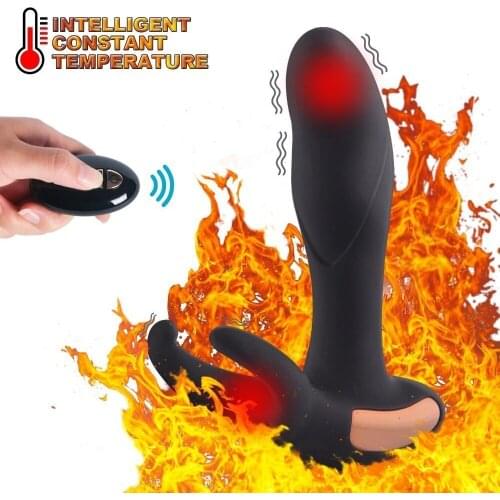 Wireless Remote Male Prostate Massager Anal Sex Toys Heating Rechargeable G-Spot 7 Vibration Modes And 2 Motors Vibrator With