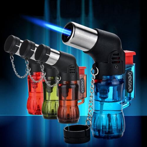 Cigar Butane Lighters Windproof Portable Gas Lighter Elbow Spray Gun Moxibustion Outdoor Barbecue Welding Torch Igniter