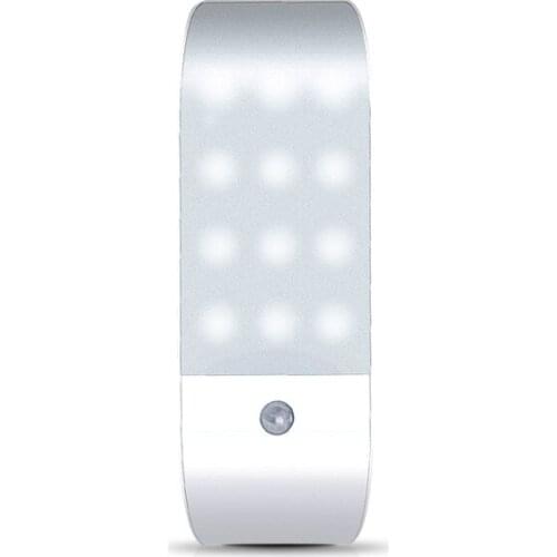 12 LED Lamp Night Light Human Body Induction Rechargeable Wardrobe Night Light USB Motion Detector Induction Sensor For Bedroom